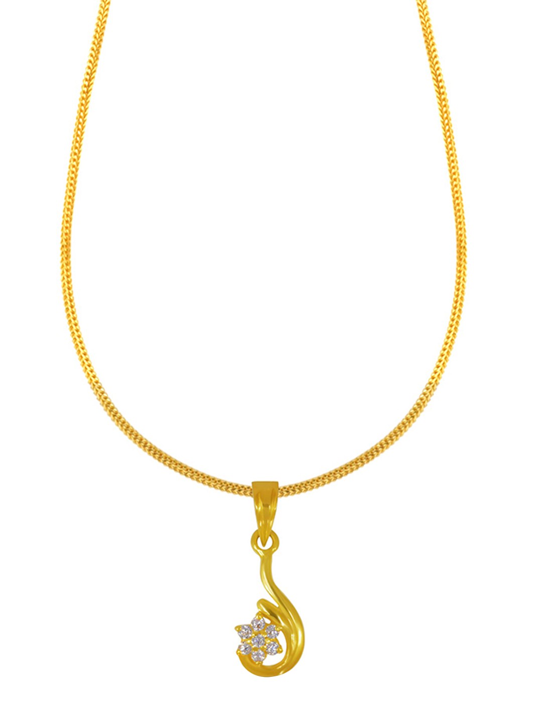 

BHIMA 22K Hallmark 916 Purity Yellow Gold Moulding Stone Pendant