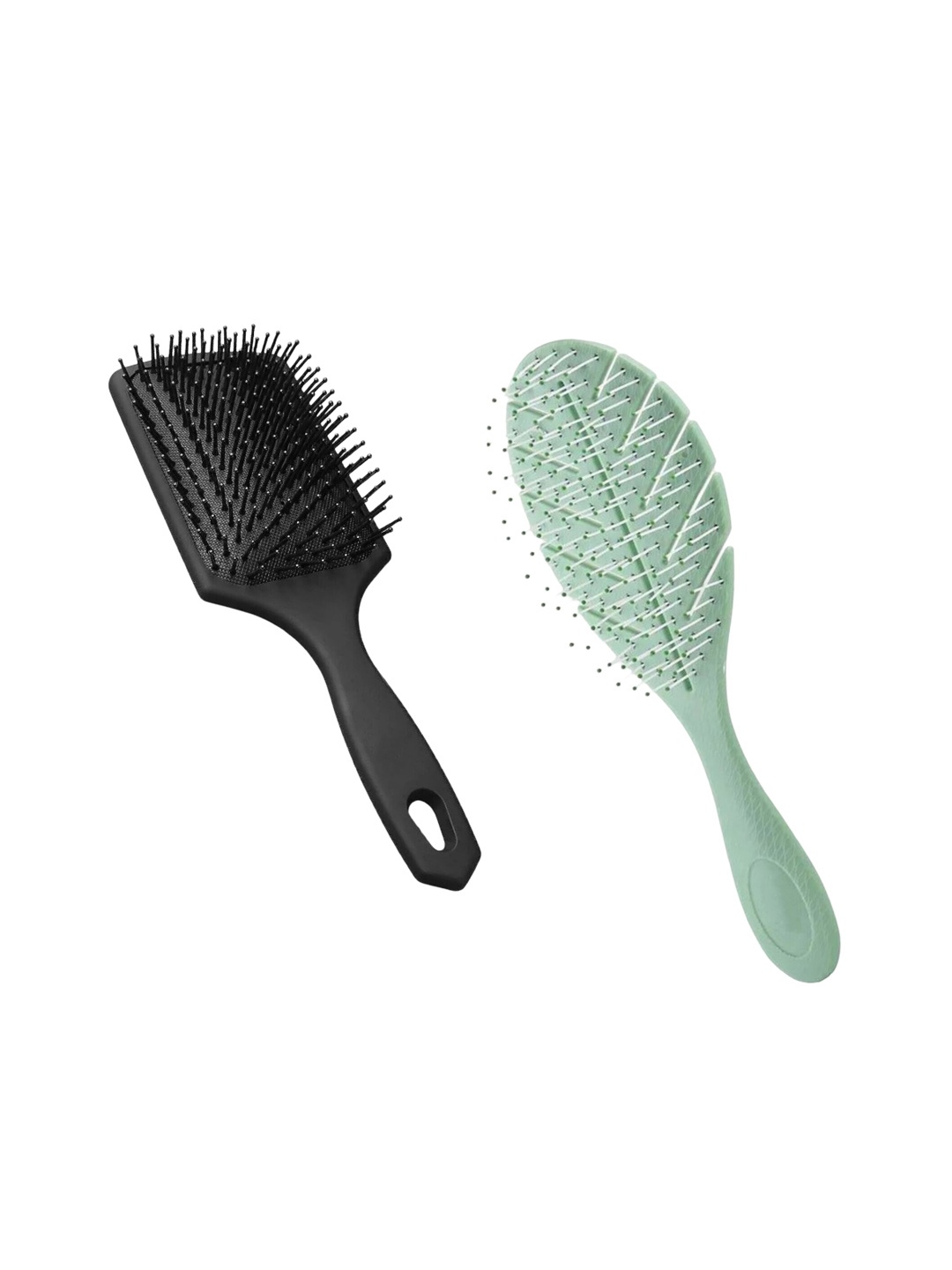 

FEELHIGH Set Of 2 Paddle Hair Brush & Vent Leaf Hair Brush, Black