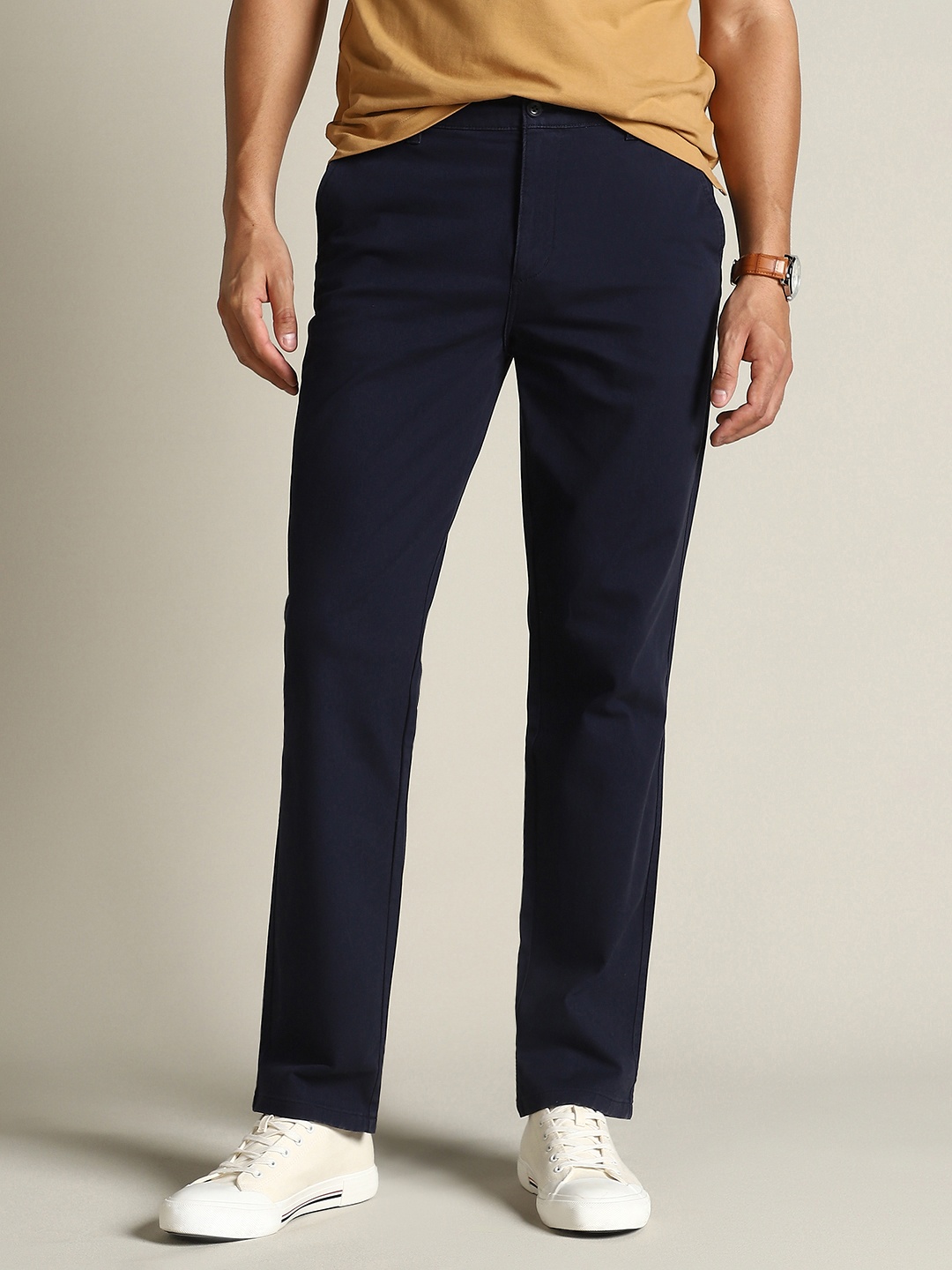 

Dockers Men Mid Rise Straight Fit Trousers, Blue