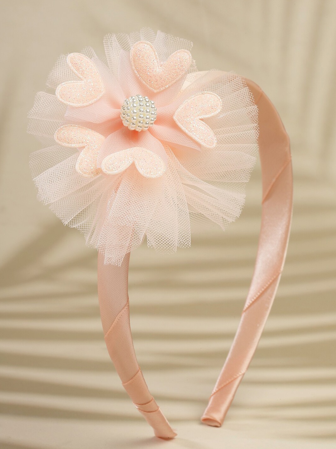 

Stoln Girls Embellished Net Hairband, Peach