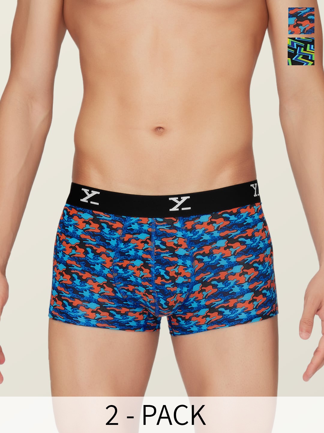 

XYXX Pack Of 2 Printed Trunks XYTRNK2PCKN216, Blue