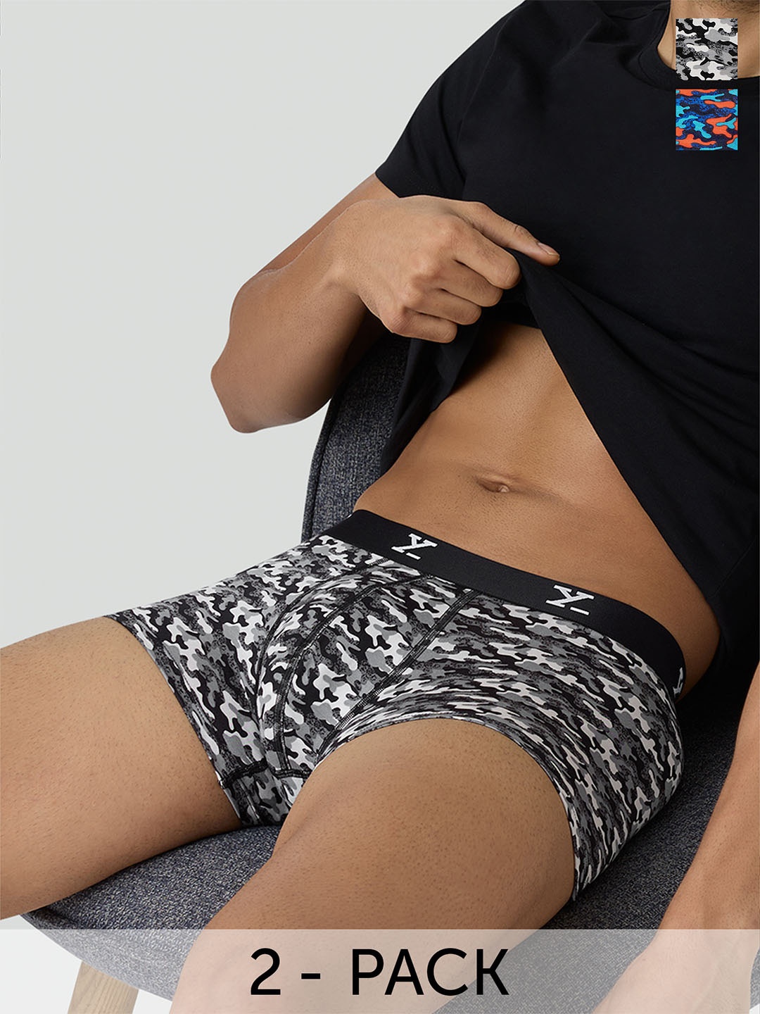 

XYXX Pack Of 2 Printed Trunks XYTRNK2PCKN213, Blue