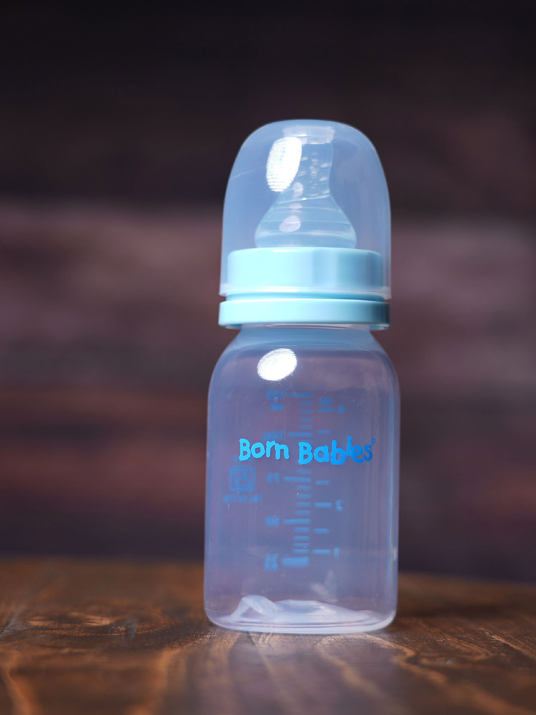 

Born Babies Infants Printed Anti-Colic Silicone Nipple Feeding Bottle 60 ml, Blue