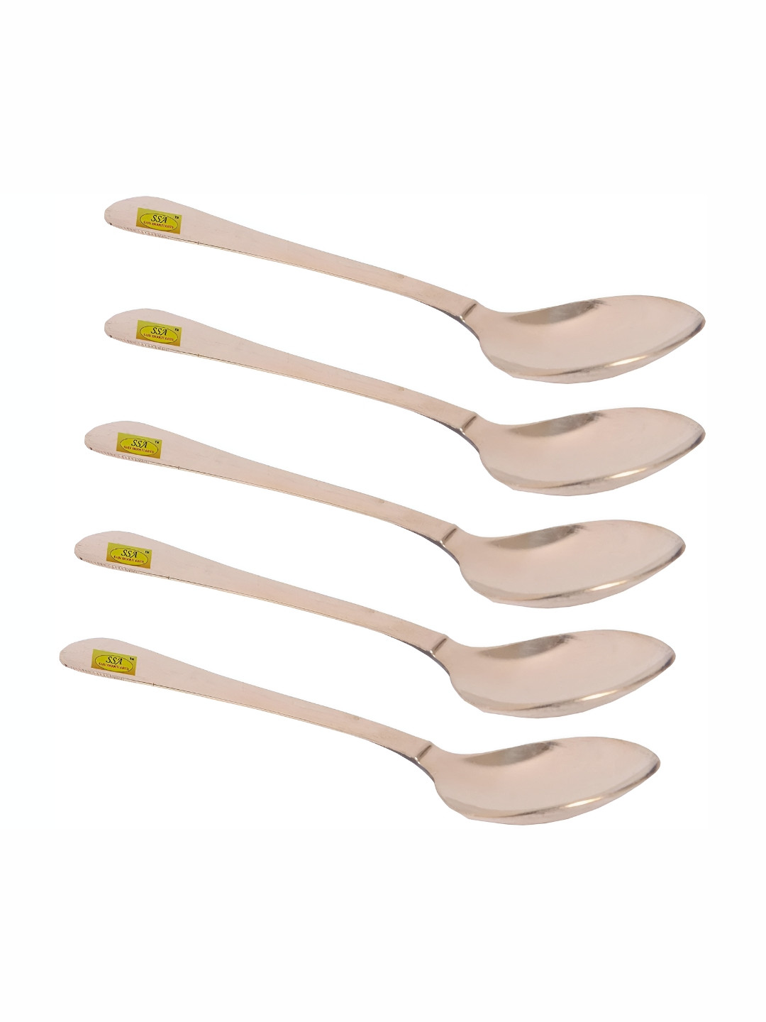 

Shivshakti Arts Yellow 5 Pieces Brass Serving Spoons
