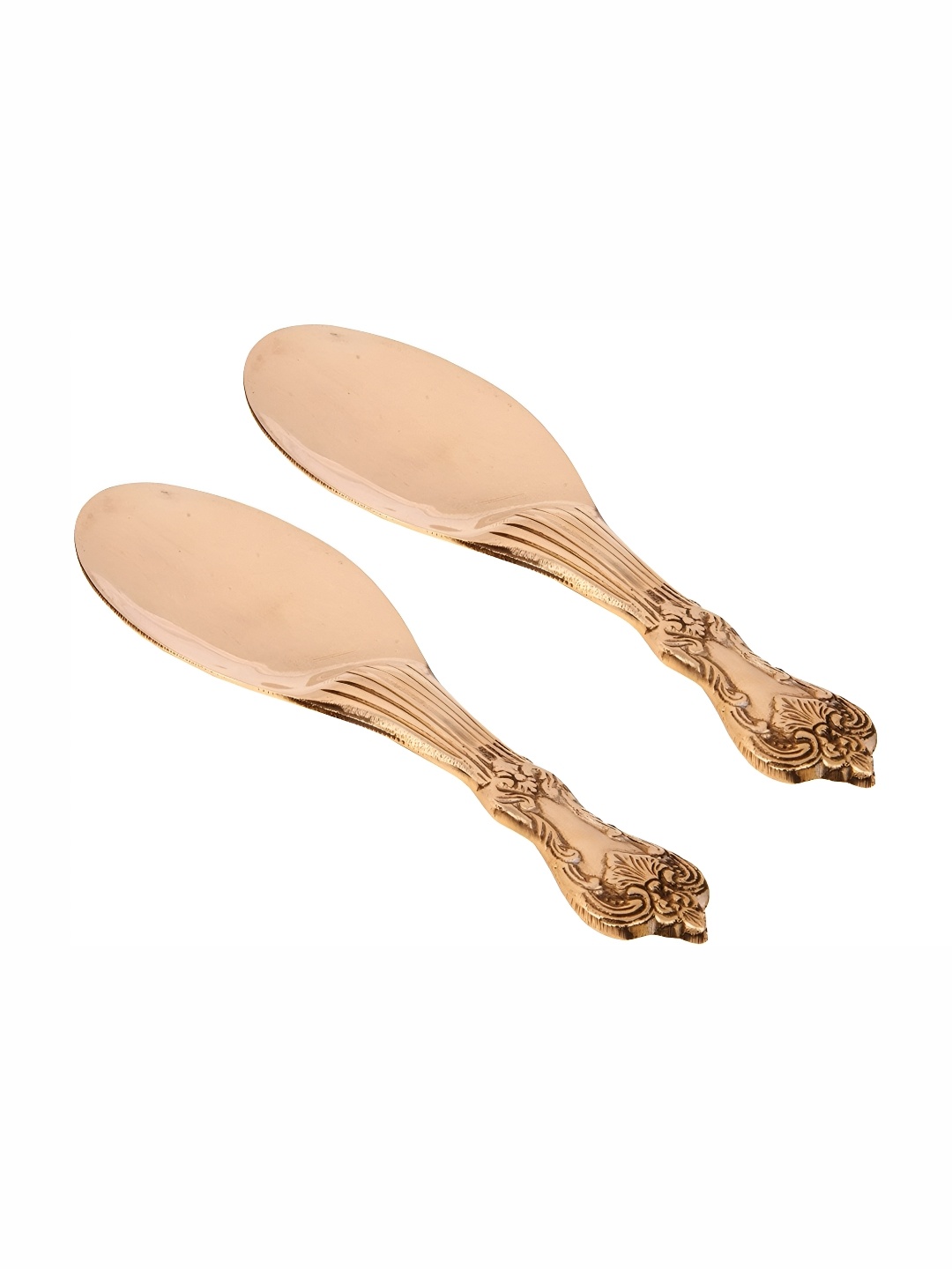 

Shivshakti Arts Brown 2 Pieces Brass Serving Spoon