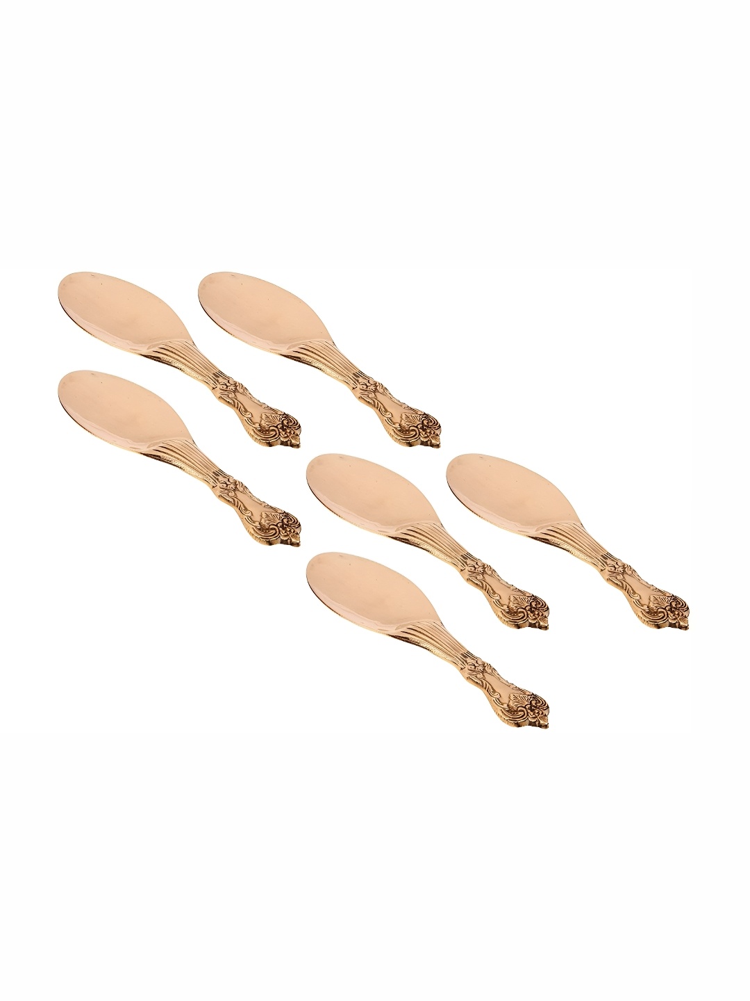 

Shivshakti Arts Brown 6 Pcs Brass Serving Spoon