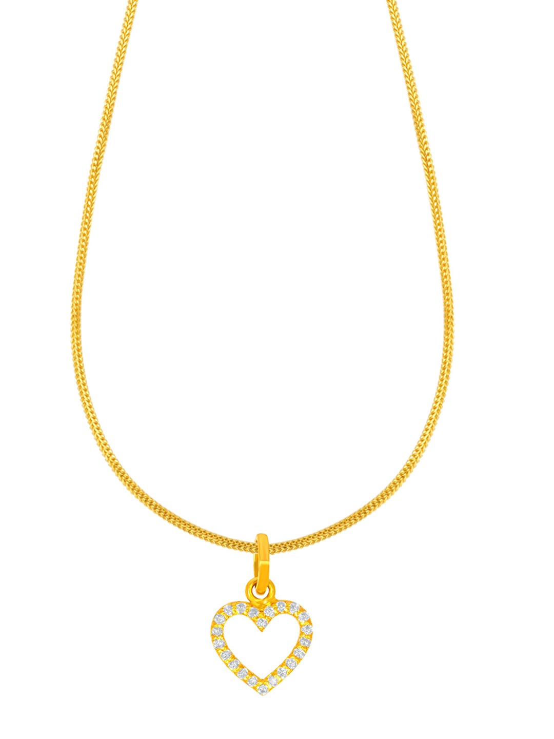 

BHIMA 22K Hallmark 916 Purity Yellow Gold Love Stone Pendant
