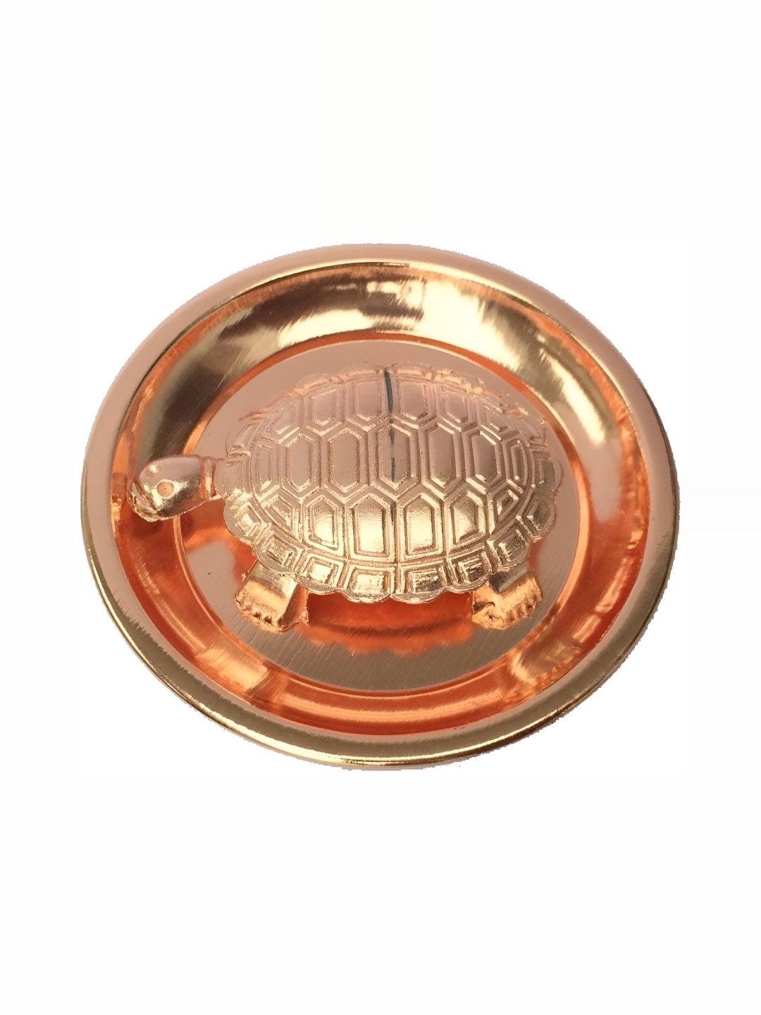 

Navyaksh Gold Toned Turtle With Tray Religious Idol Showpiece