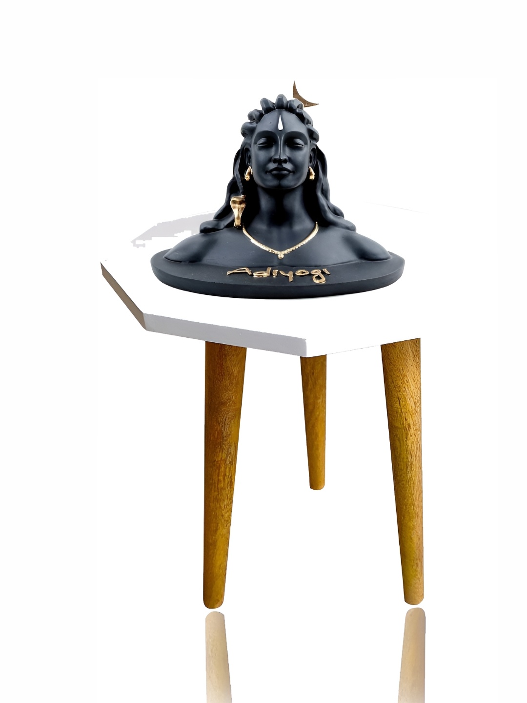 

Navyaksh Black & Gold-Toned Religious Small Yogi Showpiece