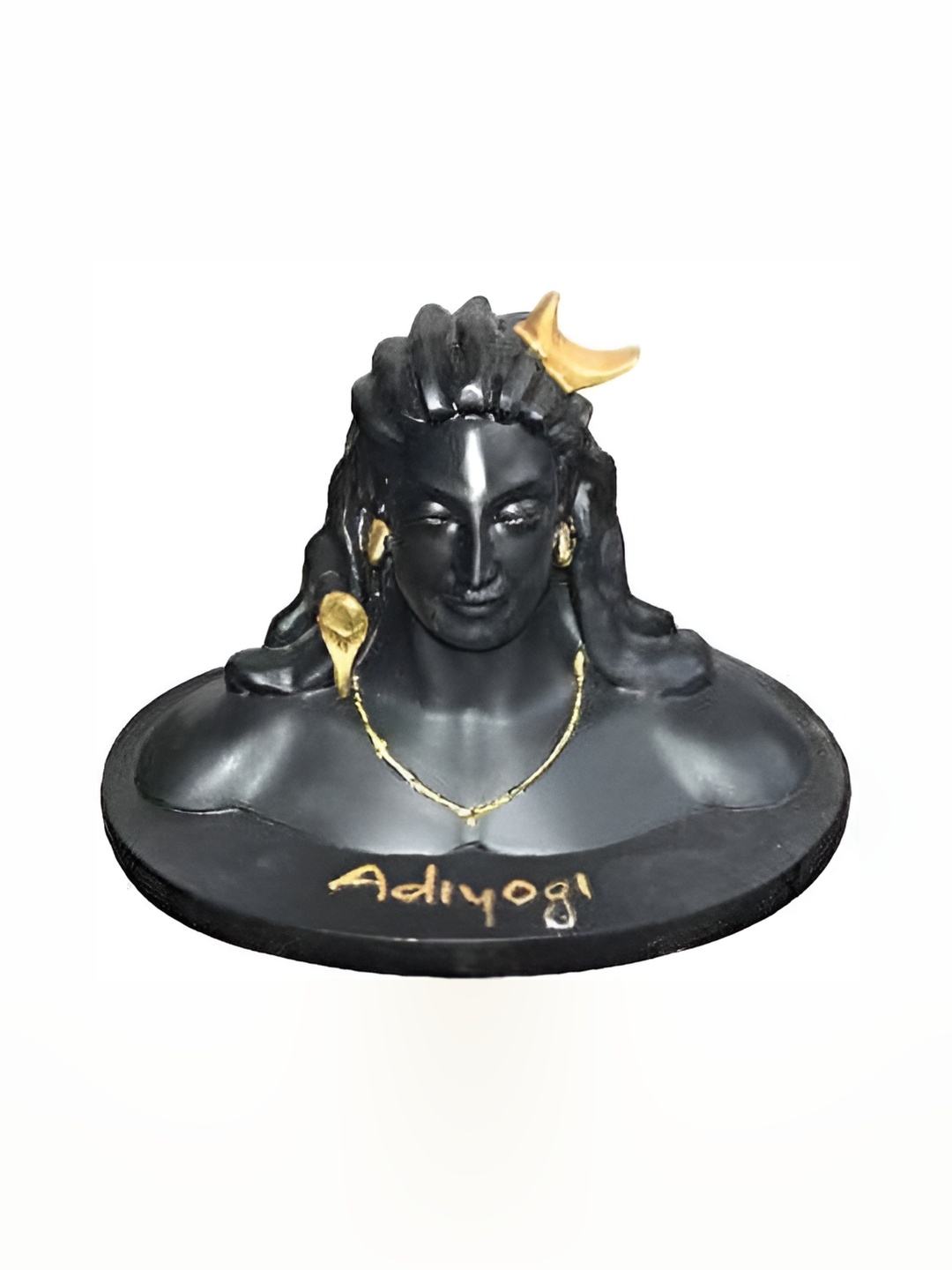 

Navyaksh Black & Gold Toned Marble Religious Yogi Showpiece