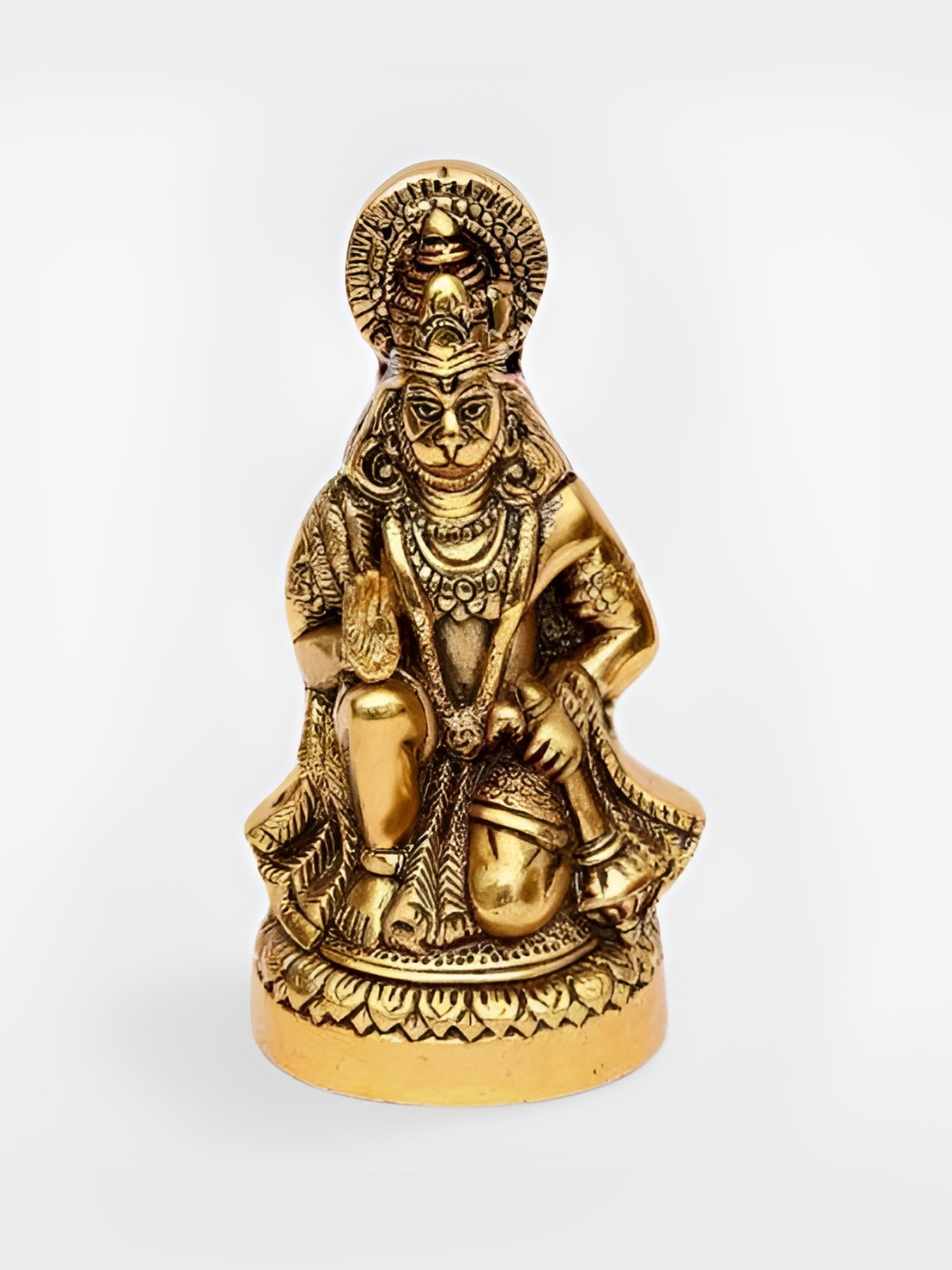 

Navyaksh Gold-Toned Metal Hanuman Ji Showpiece