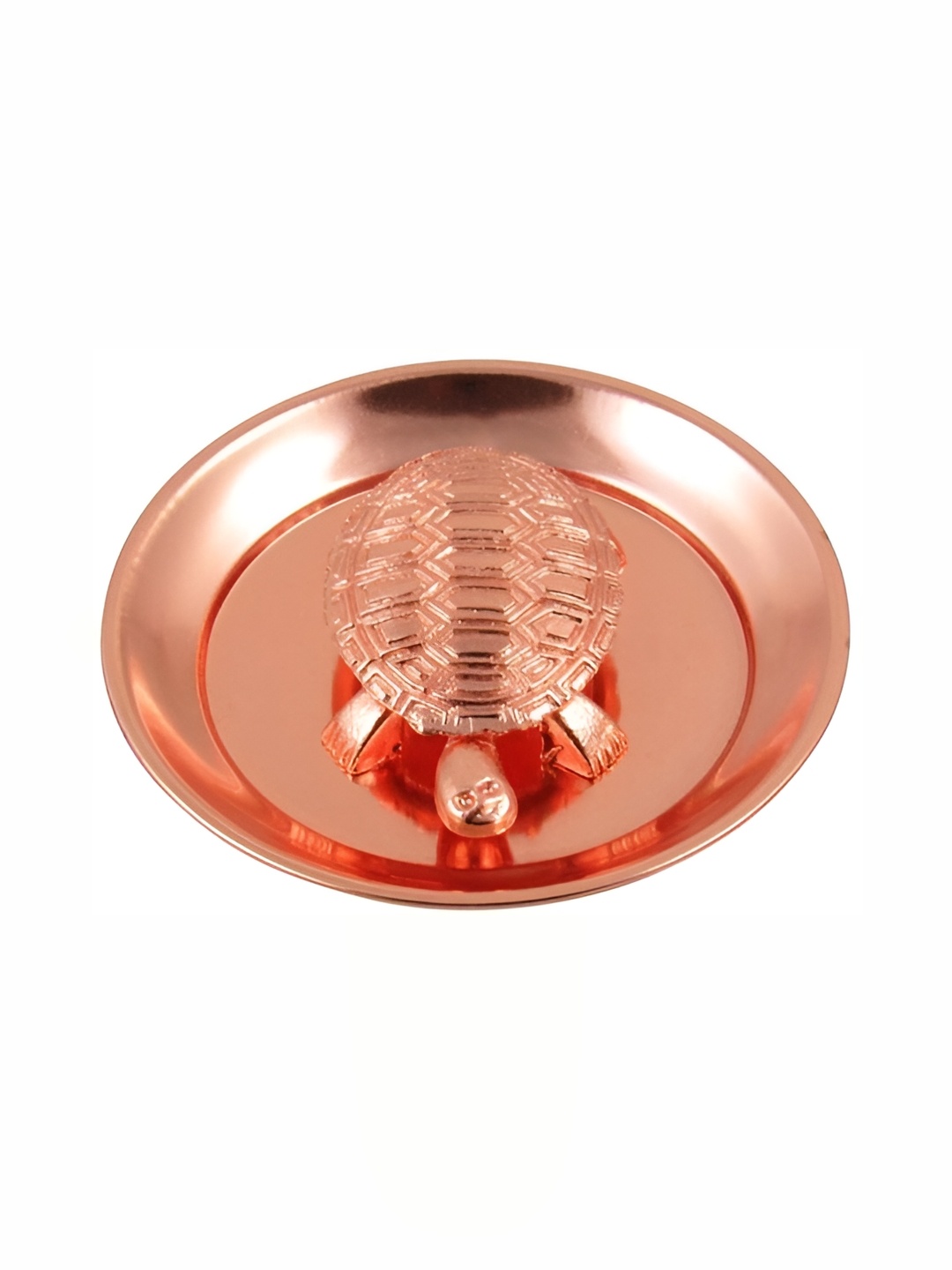 

Navyaksh Copper-Toned Metal Tortoise Plate Showpiece