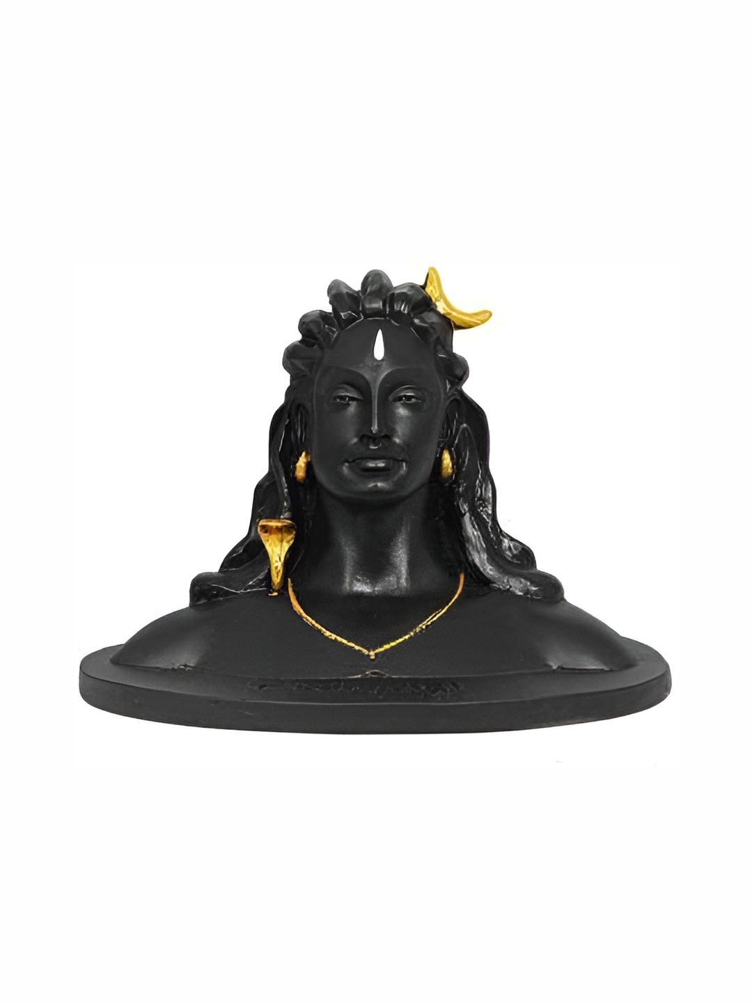 

Navyaksh Black & Gold Toned Adiyogi Shiva Religious Idol Showpiece