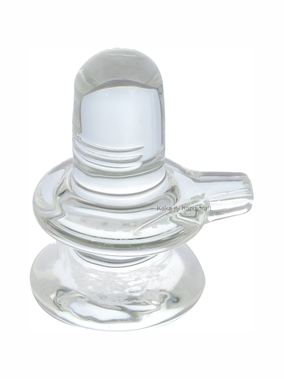 

Navyaksh White Crystal Religious Small Shivling Showpiece