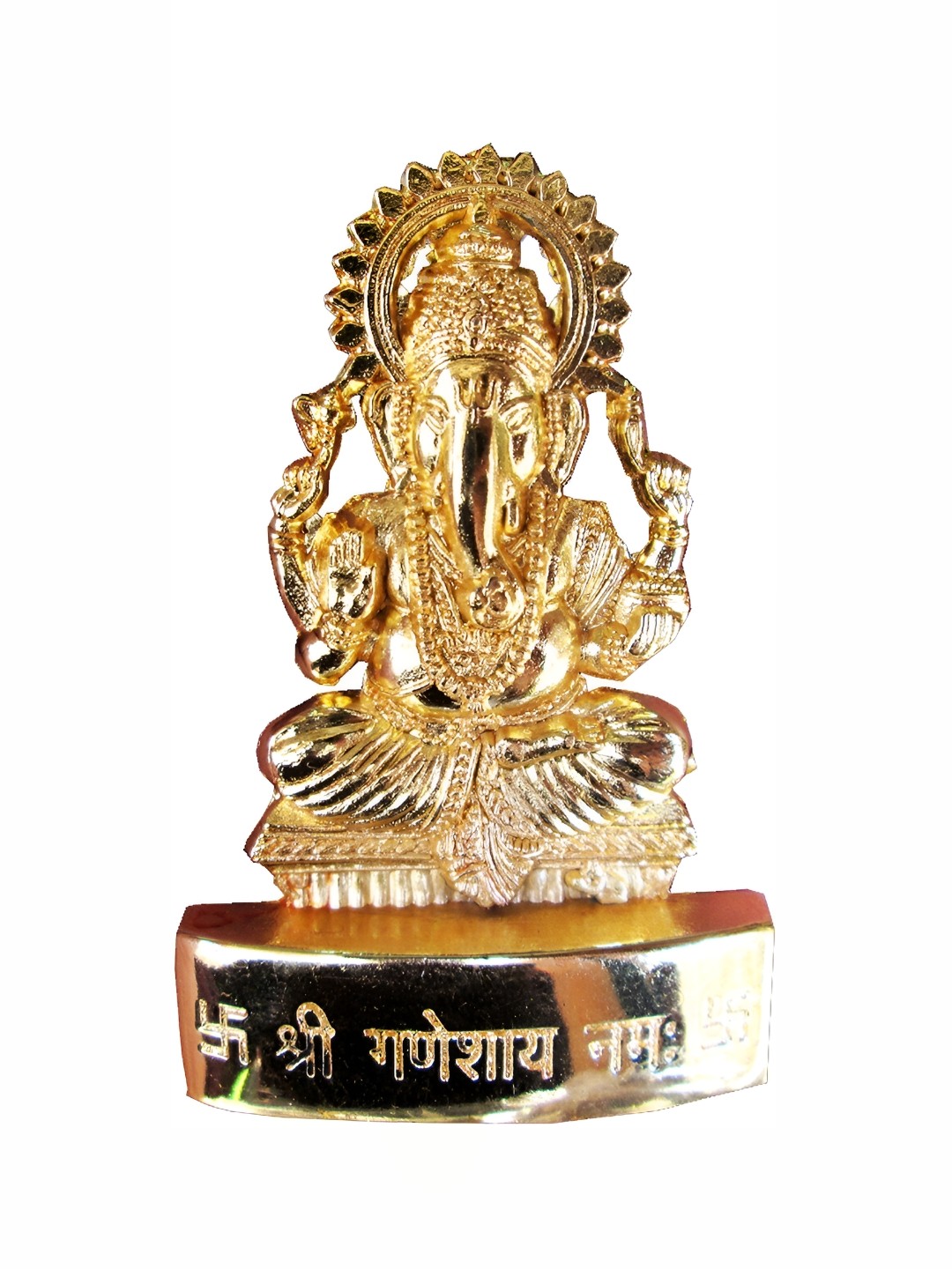 

Navyaksh Gold-Toned Metal Ganesh Showpiece