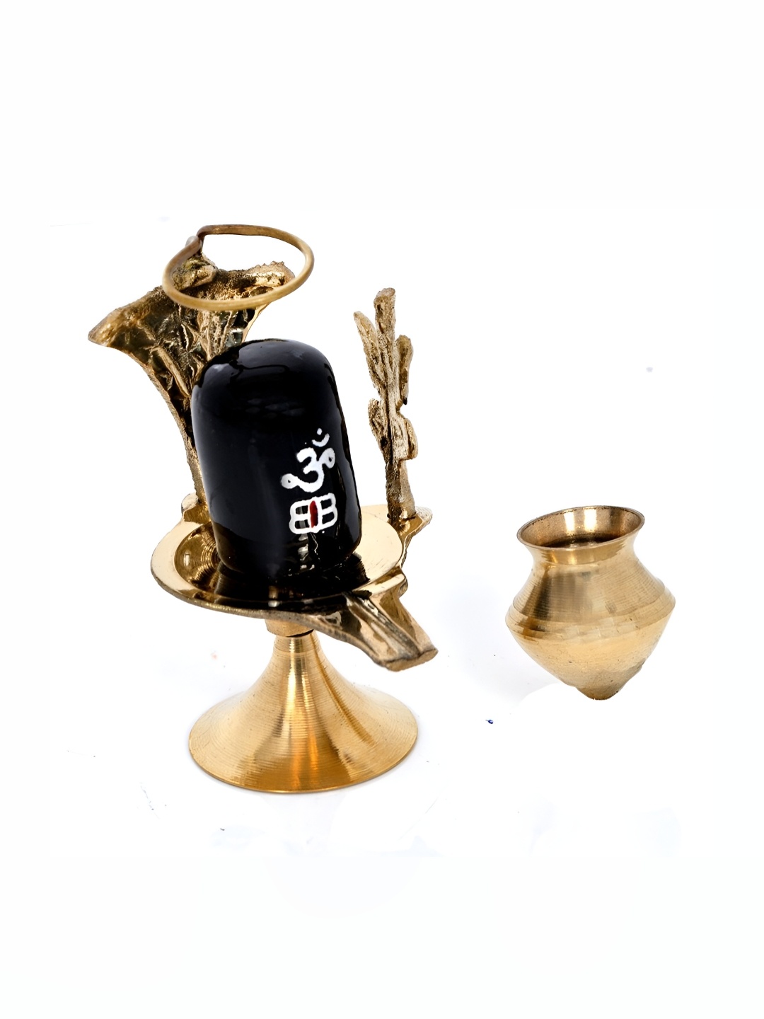 

Navyaksh Gold-Toned Brass Shiv Ling Showpiece