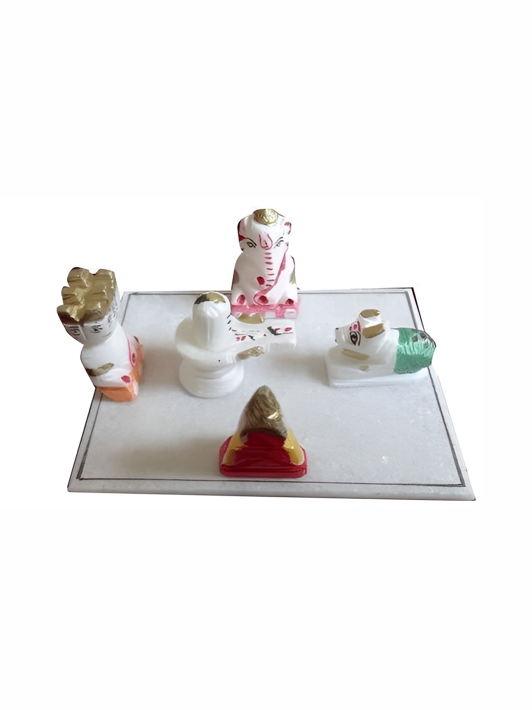 

Navyaksh White & Pink Metal Shiva Pariwar Decorative Showpiece