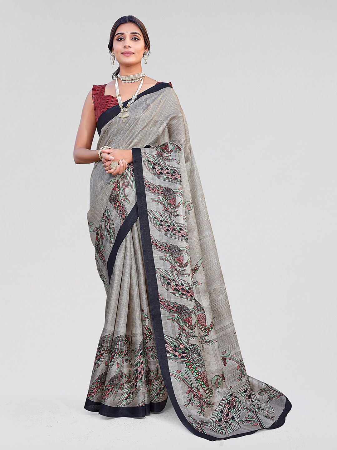 

Yashika Ethnic Motifs Art Silk Mysore Saree, Black