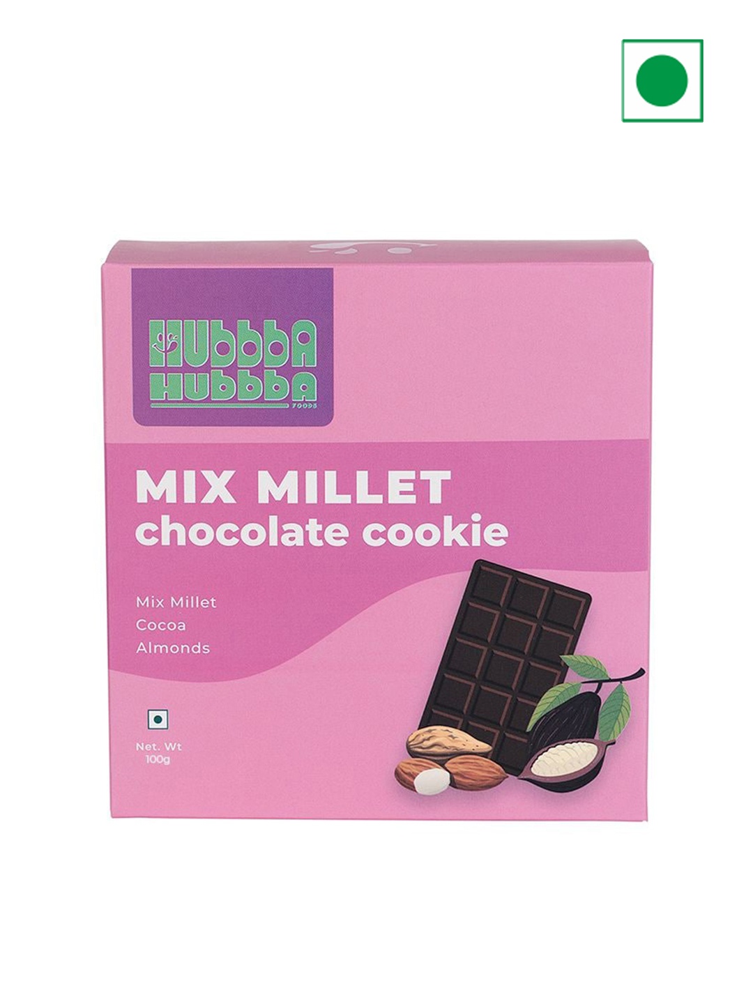 

Hubbba Hubbba Chocolate Millet Cookies & Baked Bhujia Assorted Gifts, Pink