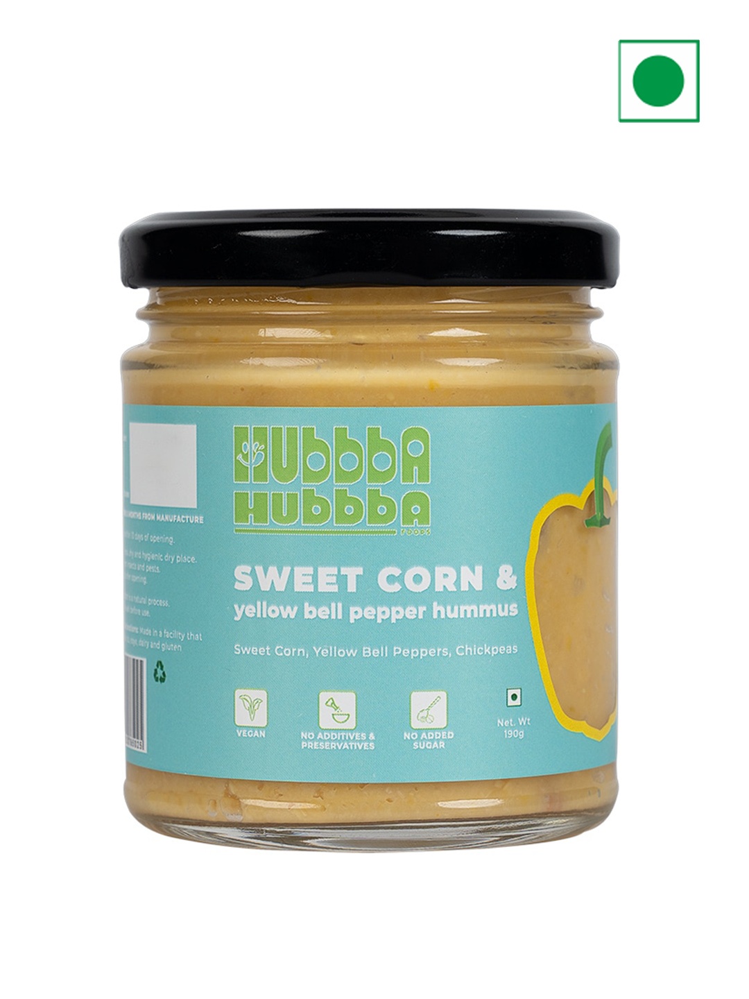 

Hubbba Hubbba Sweet Corn & Pepper Hummus - 190 Gms, Blue