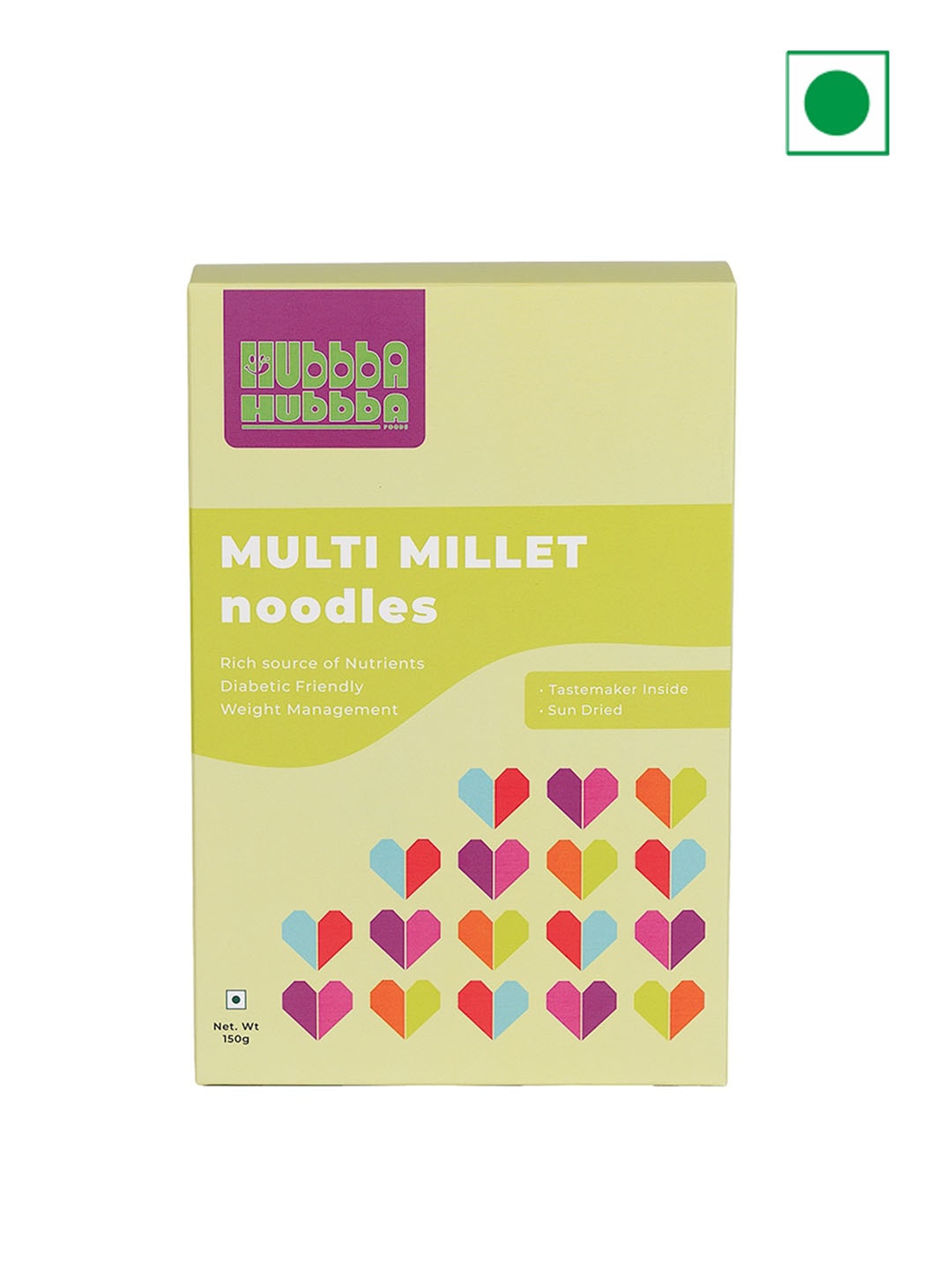 

Hubbba Hubbba Multi Millet Noodles-150 gm, Lime green