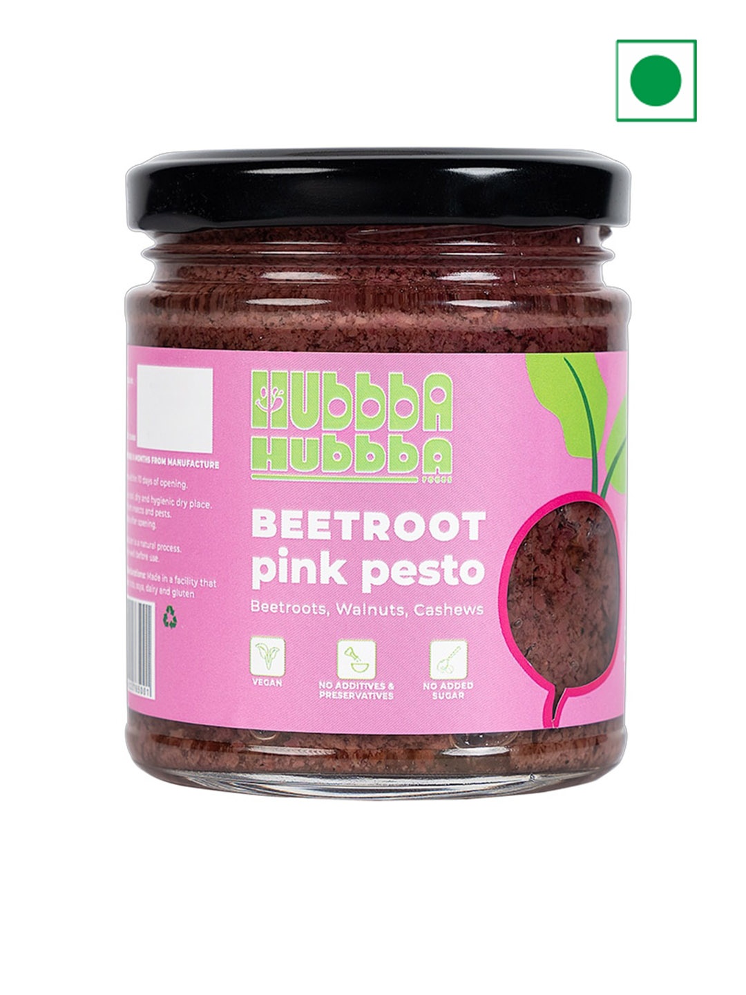 

Hubbba Hubbba Beetroot Pesto-190 gms, Pink