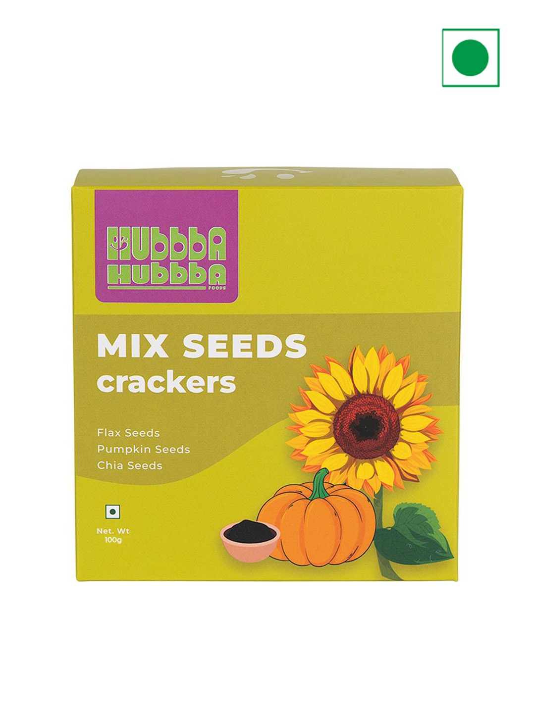 

Hubbba Hubbba Mix Seeds Cracker-100 gm, Green