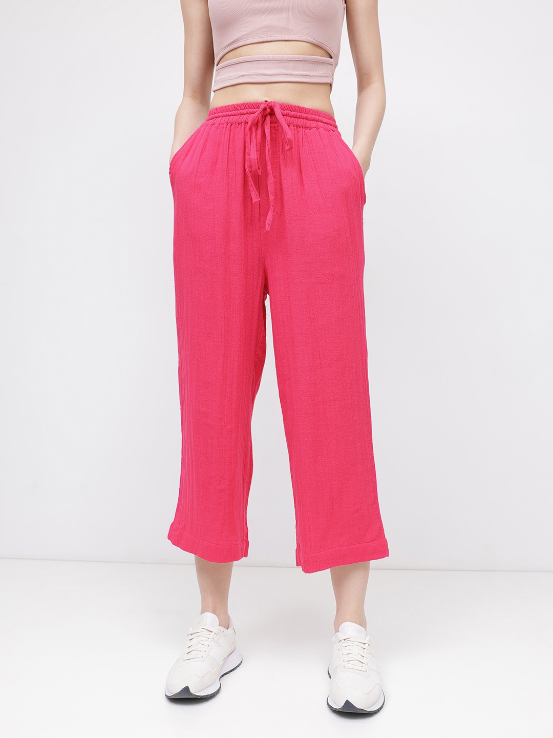 

DressBerry Fusion Fest Barbiecore Comeback Cropped Trousers, Pink