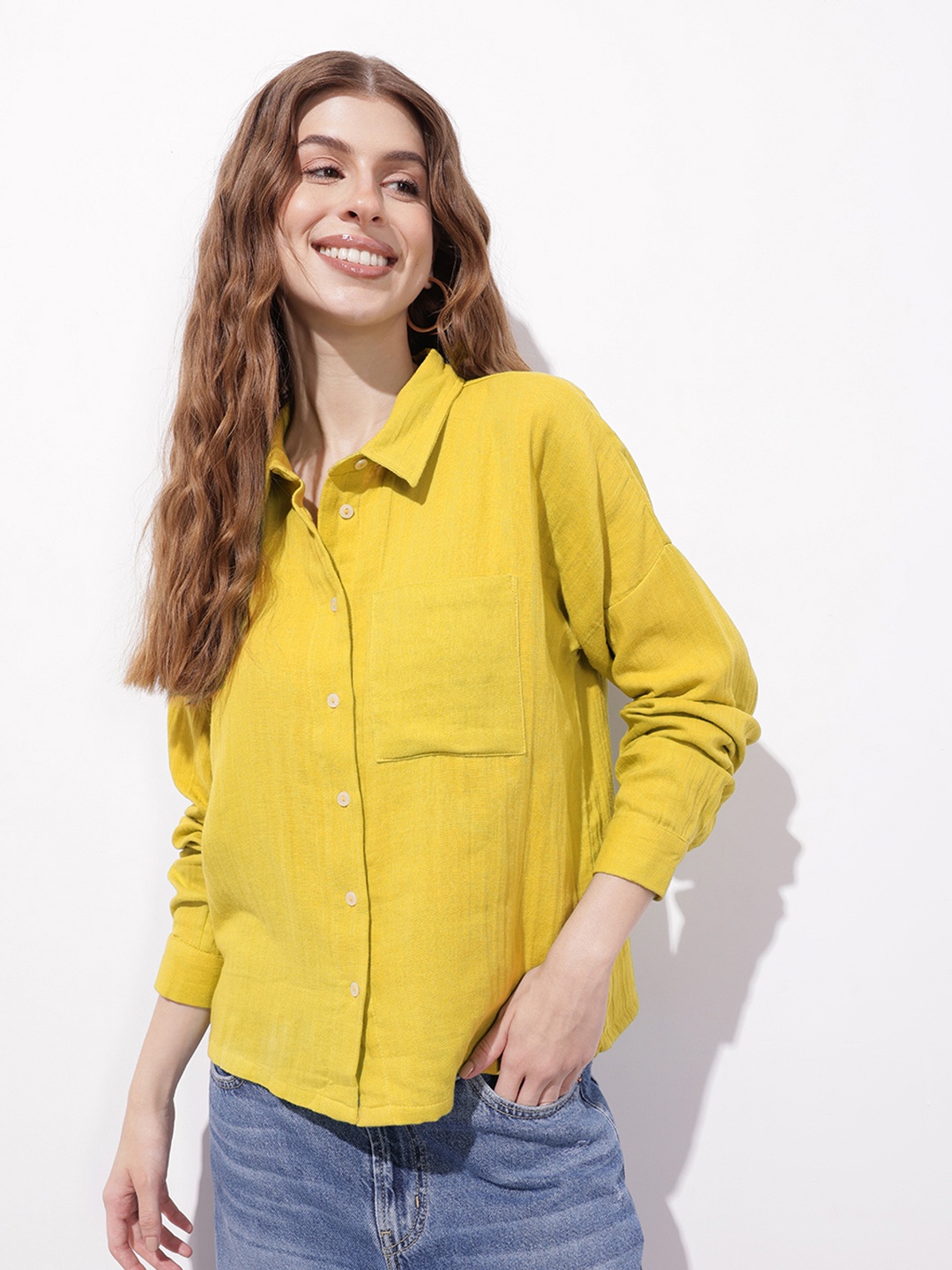 

DressBerry Neon Nirvana Hyperbrights Boxy Shirt, Fluorescent green