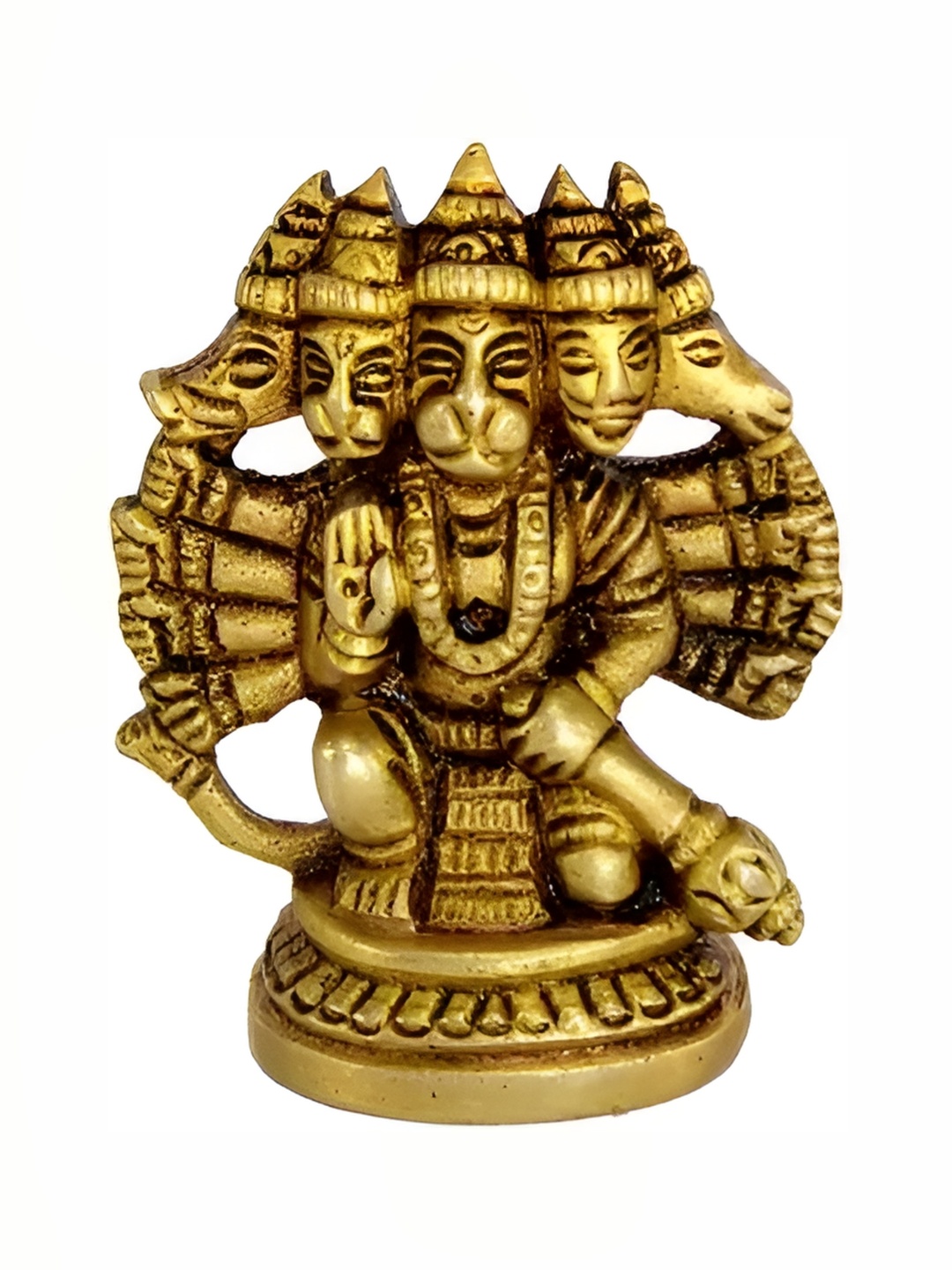 

Navyaksh Gold-Toned Punchmukhi Hanuman Religious Idol Showpiece