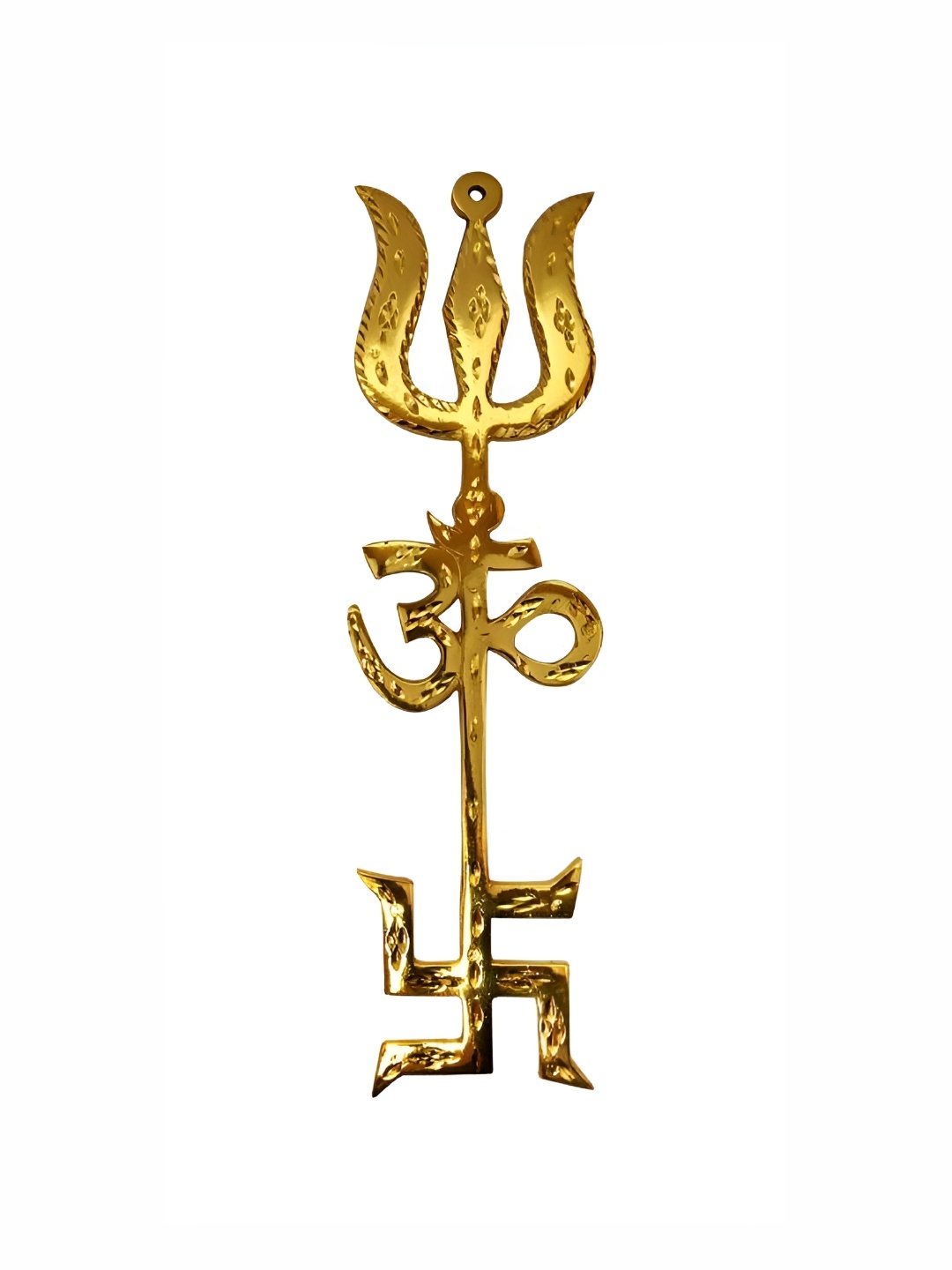 

Navyaksh Gold Toned Trishul Religious Showpiece