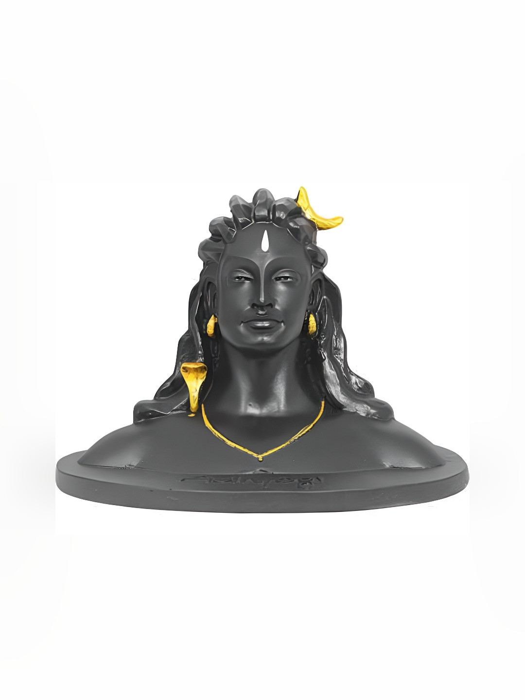 

Navyaksh Black & Gold Toned Adiyogi Shiva Religious Idol Showpiece