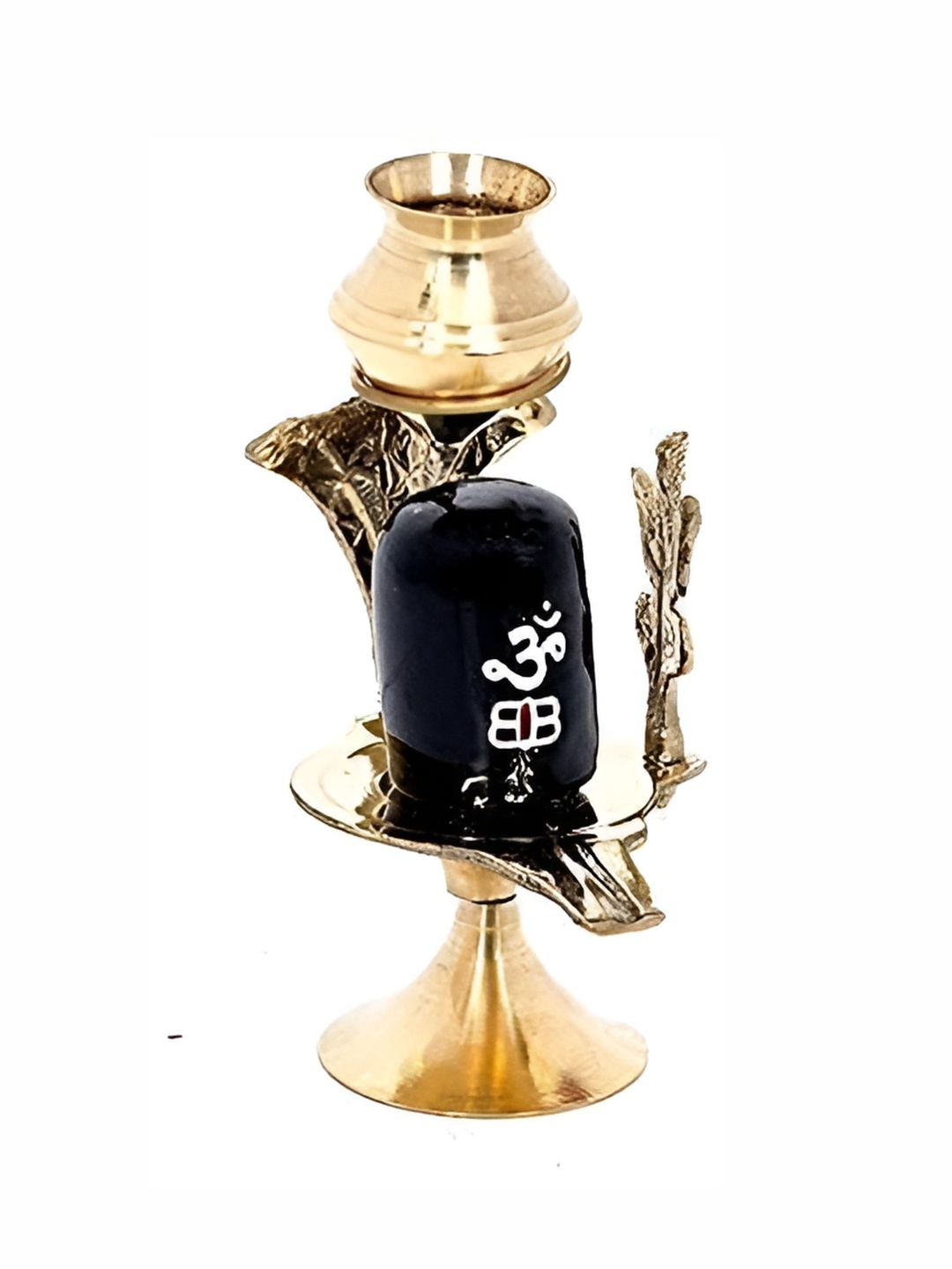 

Navyaksh Black & Gold-Toned Religious Small Shivling Showpiece