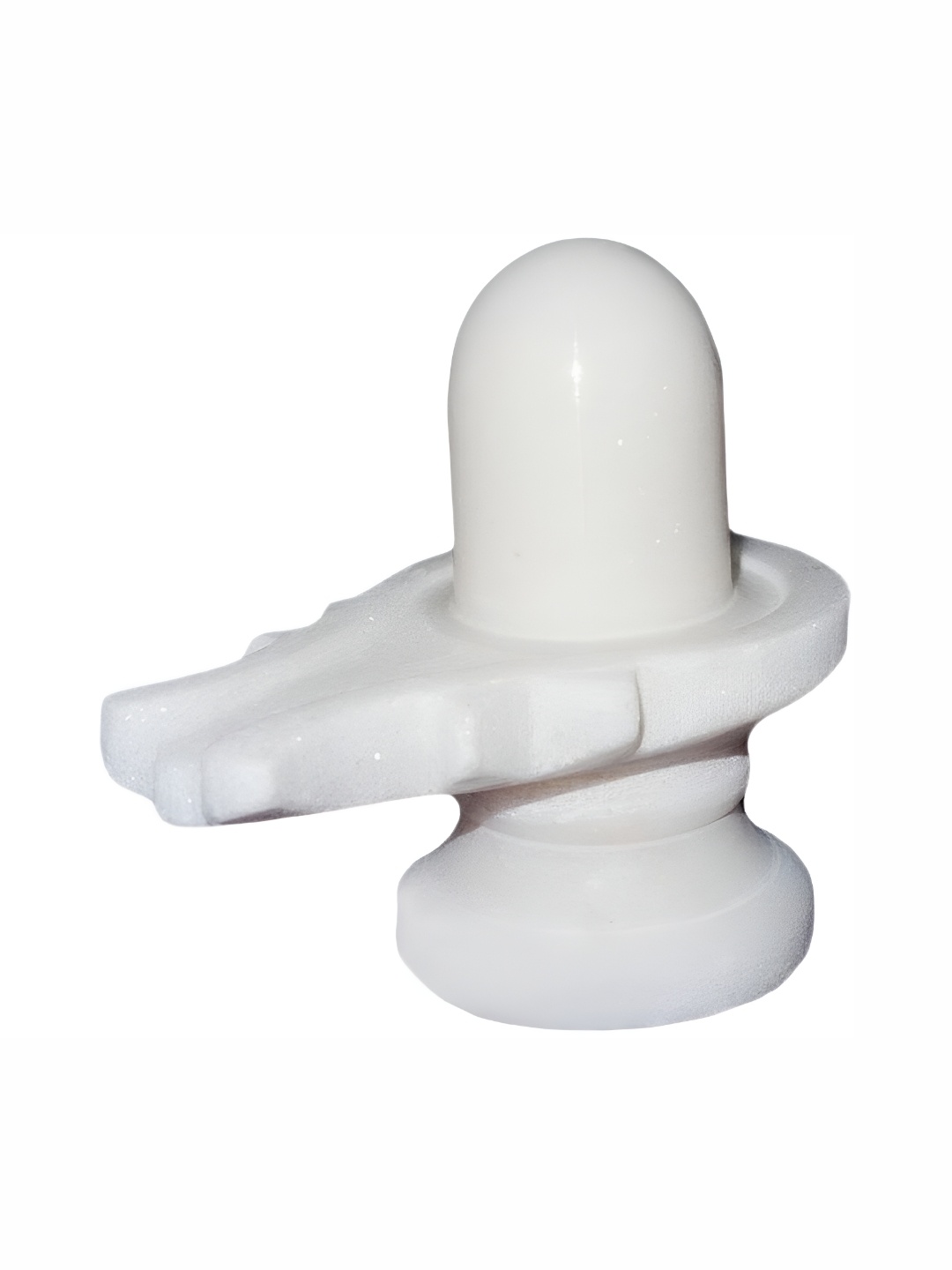 

Navyaksh White Religious Small Shivling Showpiece
