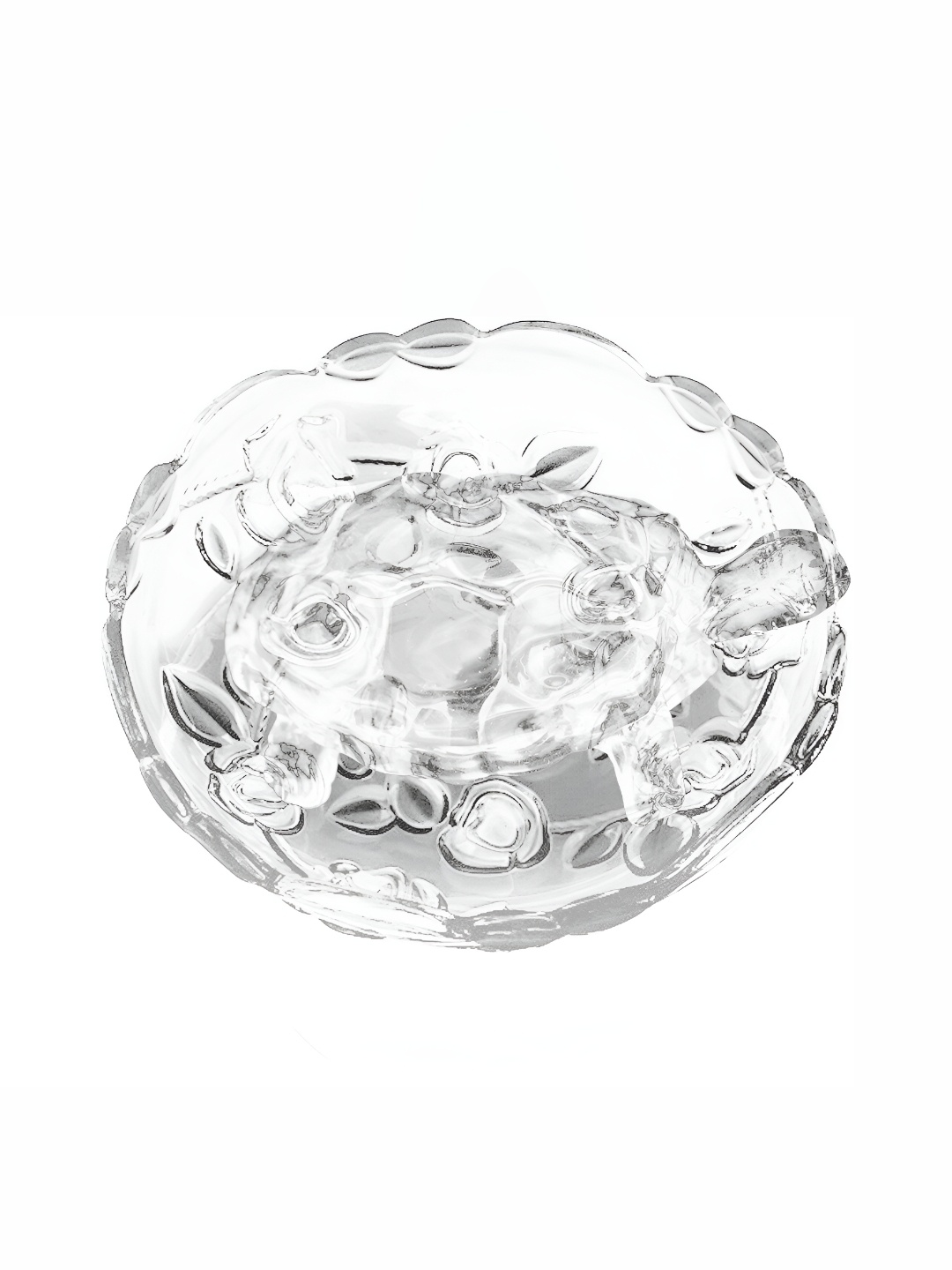 

Navyaksh White Glass Tortuse Showpiece