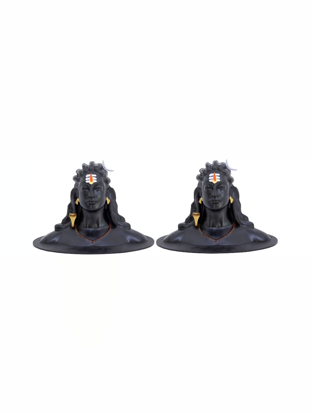 

Navyaksh Black & Gold Toned 2 Pieces Adiyogi Shiva Religious Idol Showpieces