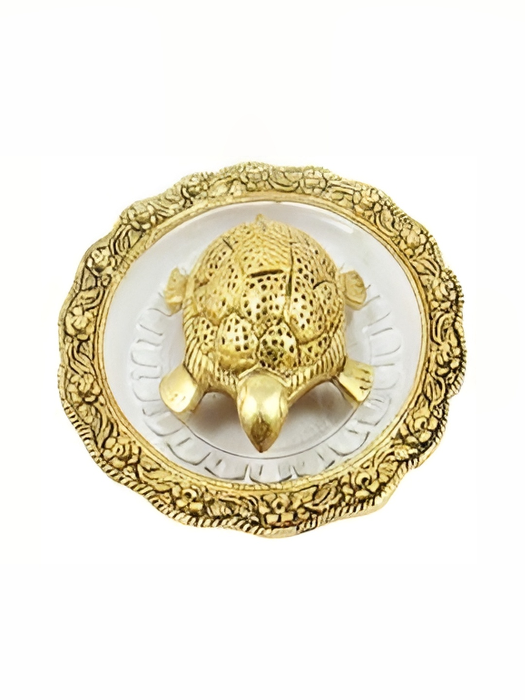 

Navyaksh Gold Toned Glass Kachual Pate Showpiece
