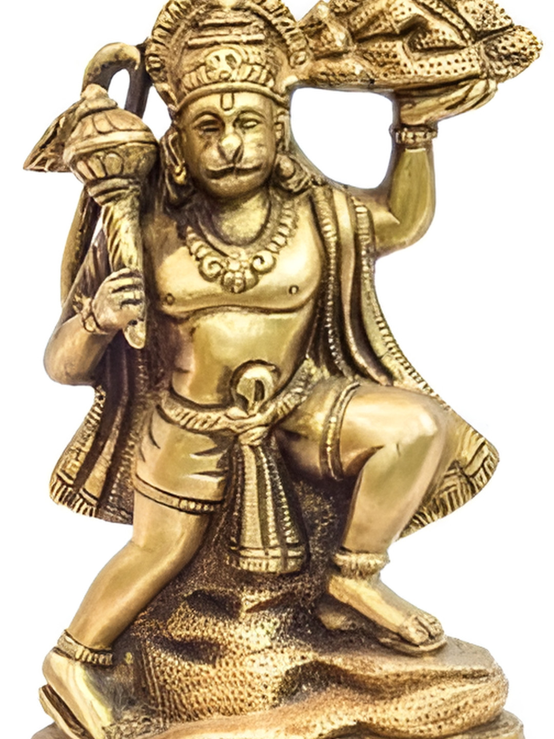 

Navyaksh Gold-Toned Brass Hanuman Decorative Showpiece