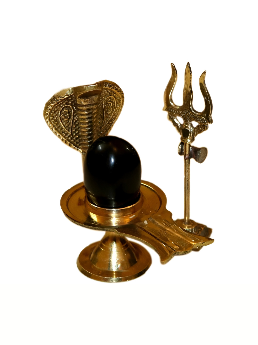 

Navyaksh Gold-Toned & Black Brass Heavy Jalheri Set Showpiece