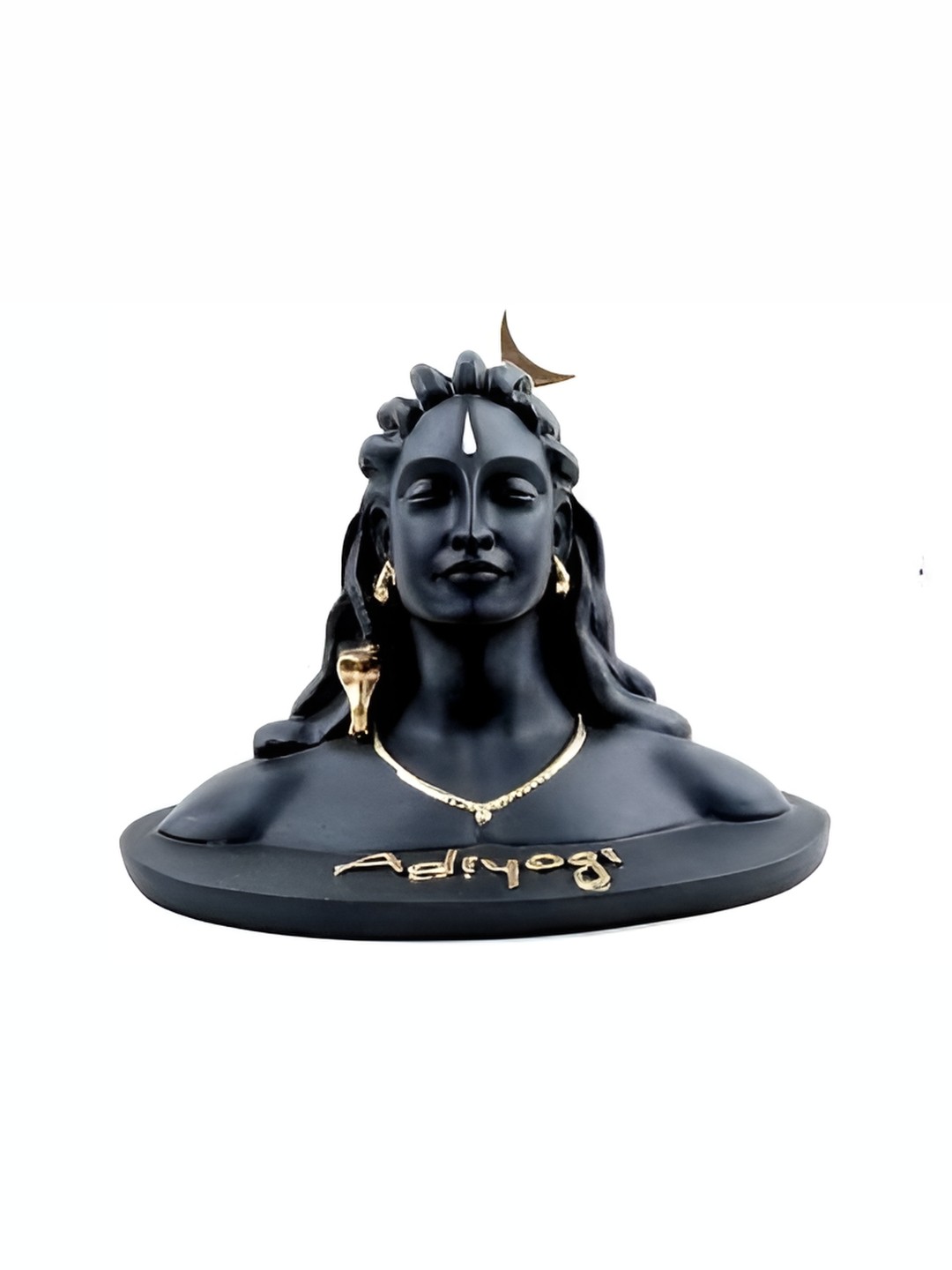 

Navyaksh Black Adiyogi Shiva Religious Idol Showpiece