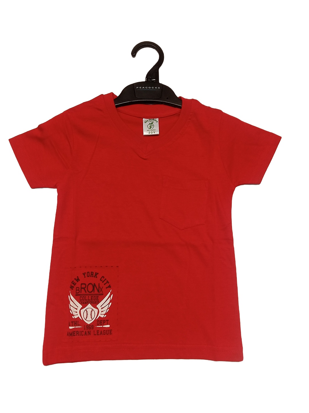 

BAESD Boys Round Neck Cotton T-shirt, Red