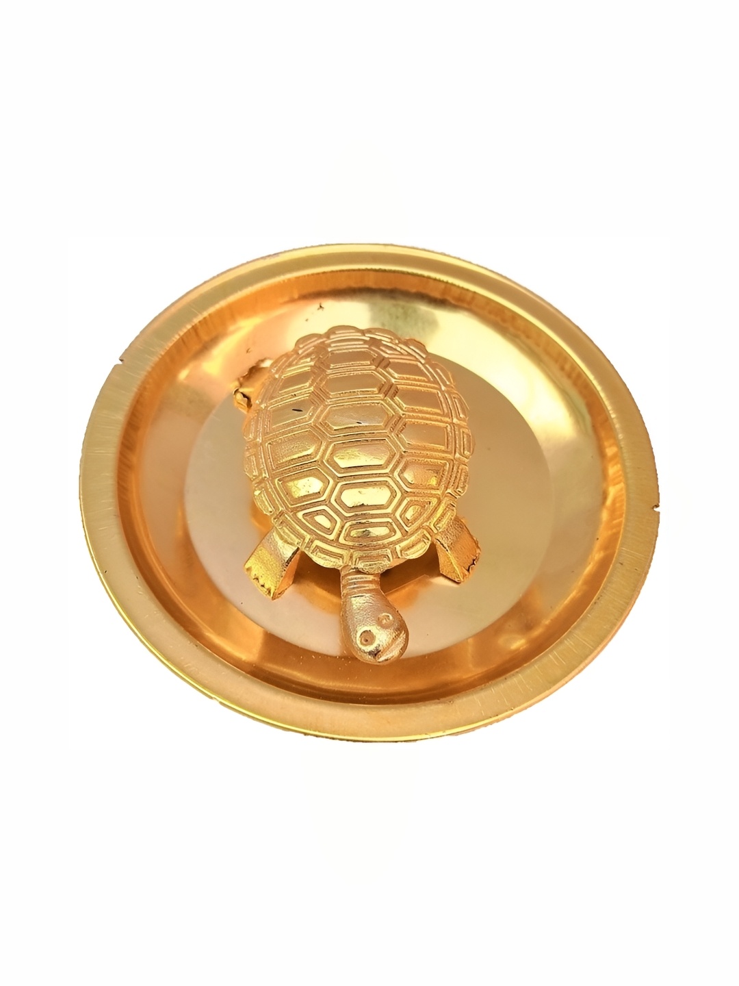 

Navyaksh Gold-Toned Brass Kachua Plate Showpiece