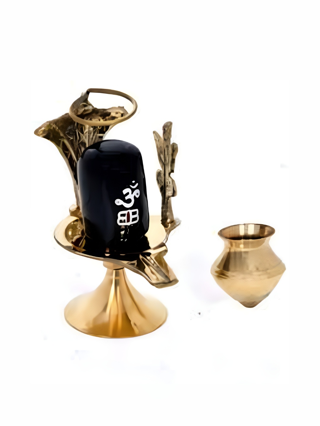 

Navyaksh Gold Toned & Black Religious Brass Showpiece