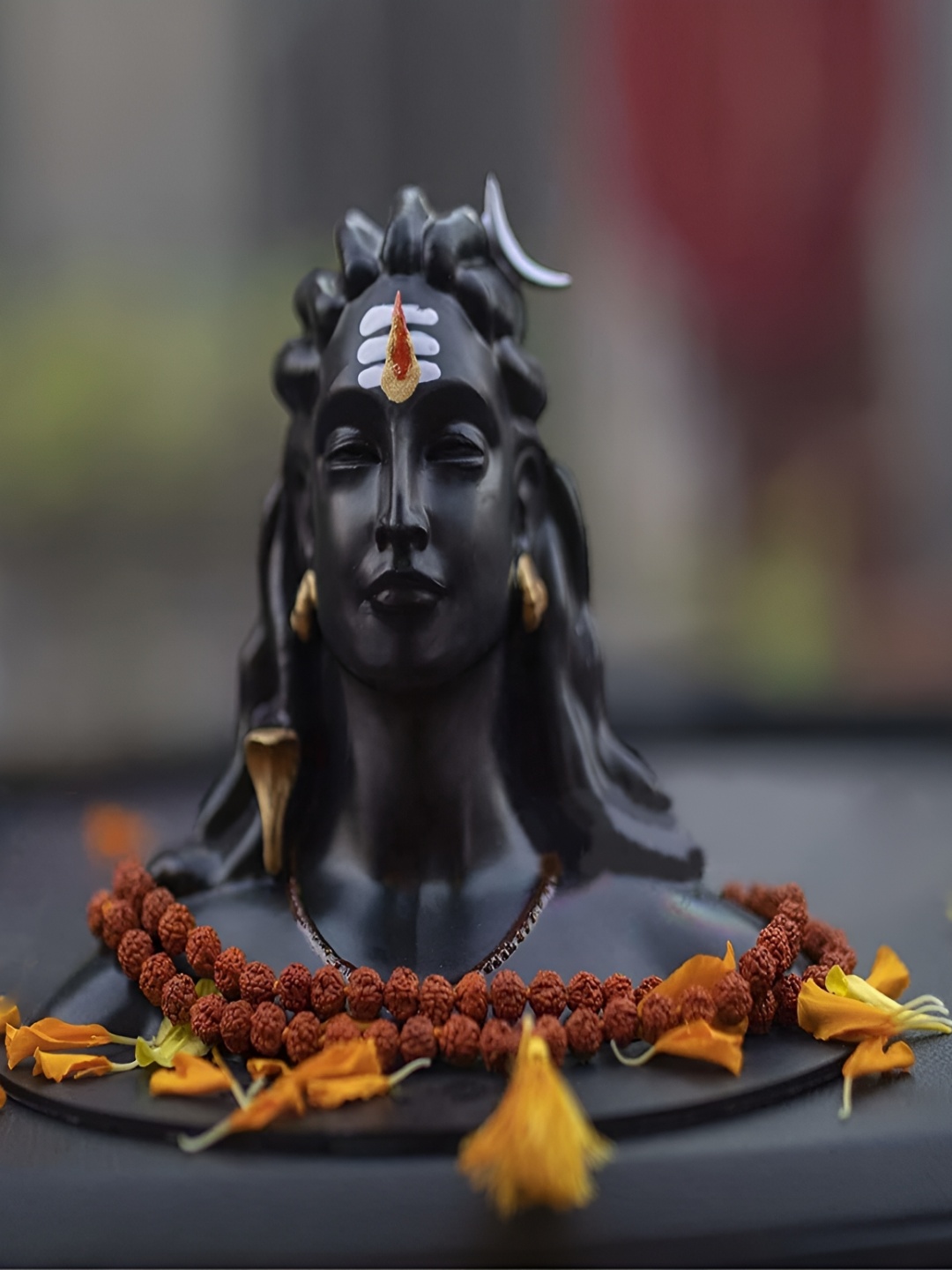 

Navyaksh Black Yogi Religious Showpiece