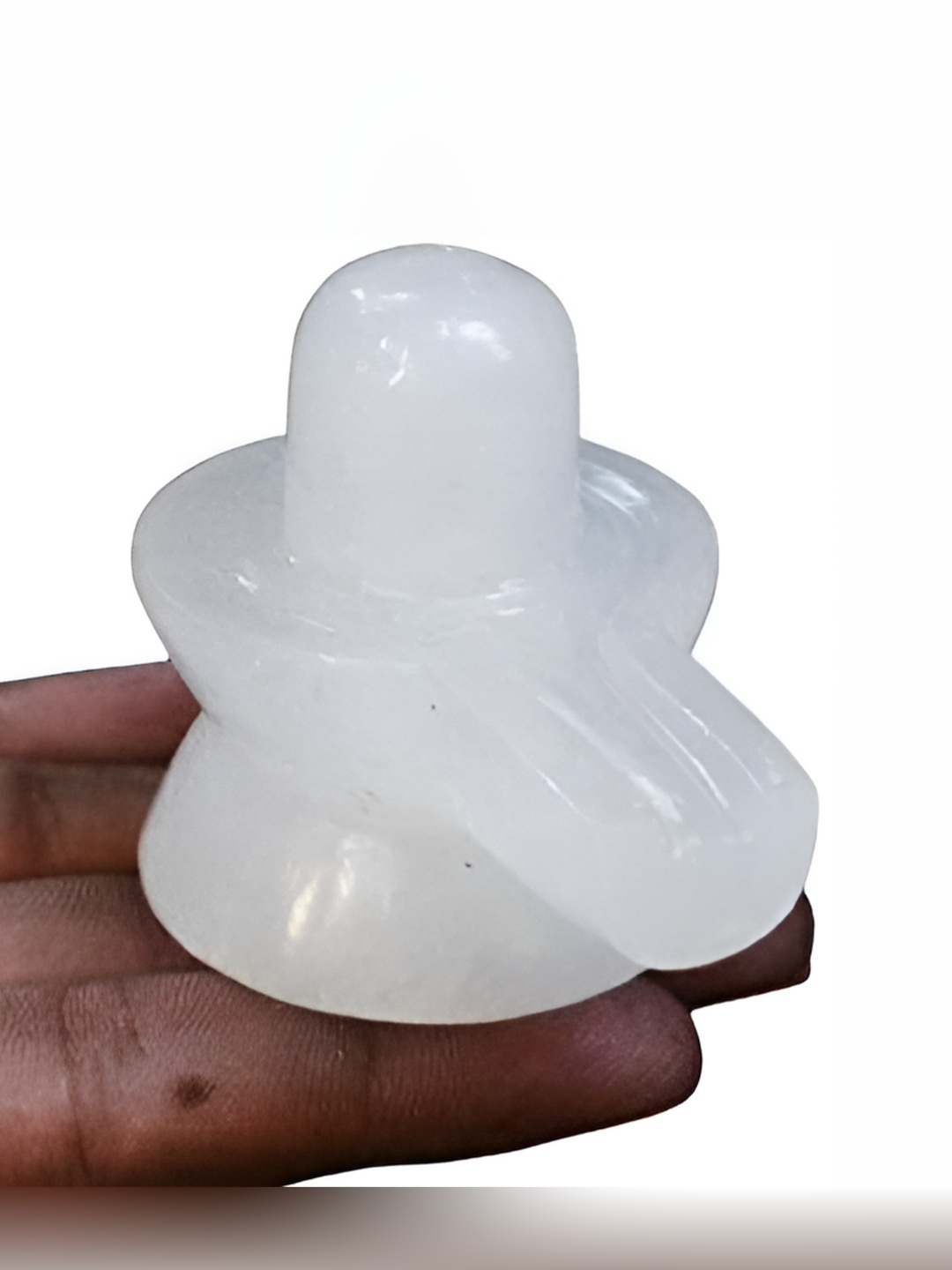 

Navyaksh White Marble Shivling Religious Showpiece