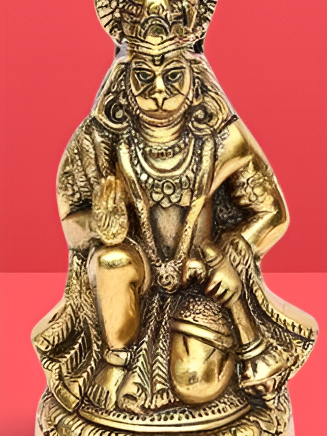 

Navyaksh Gold-Toned Metal Hanuman Showpiece