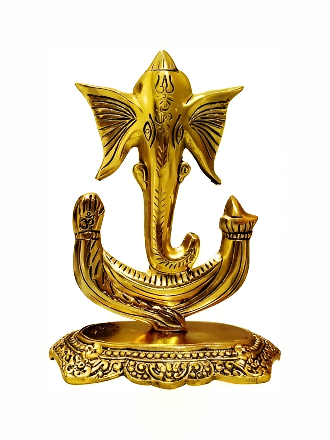 

Navyaksh Gold-Toned Aluminium Ganesh Showpiece