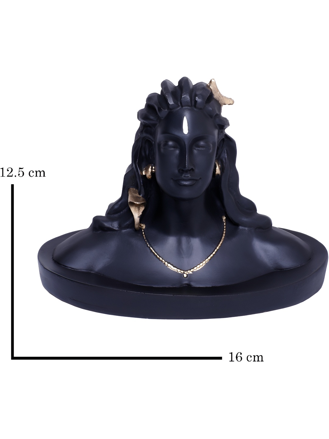 

Navyaksh Black & Gold Toned Marble Religious Yogi Showpiece
