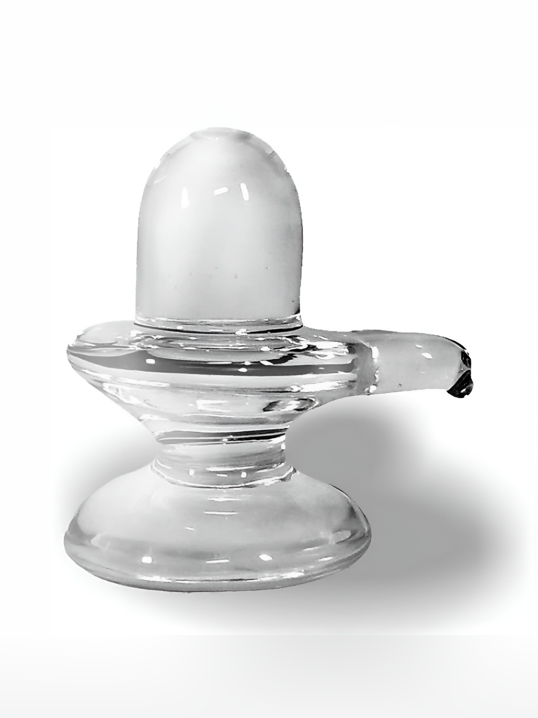 

Navyaksh White Glass Shiv Ling Showpiece