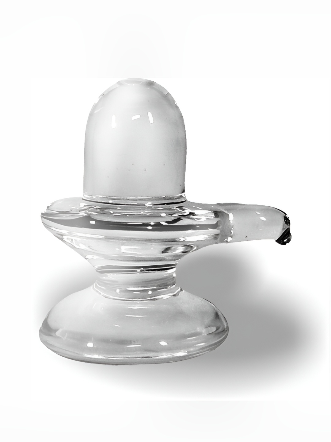 

Navyaksh White Crystal Shivling Showpiece